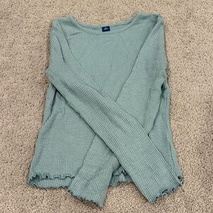 Old Navy Ribbed Top in Soft Blue